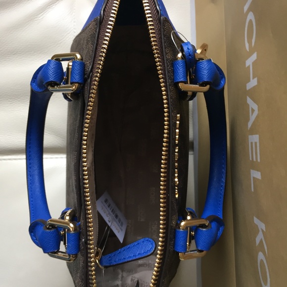 NWT MICHAEL KORS MEDIUM CIARA BLUE SATCHEL BAG - Picture 6 of 7